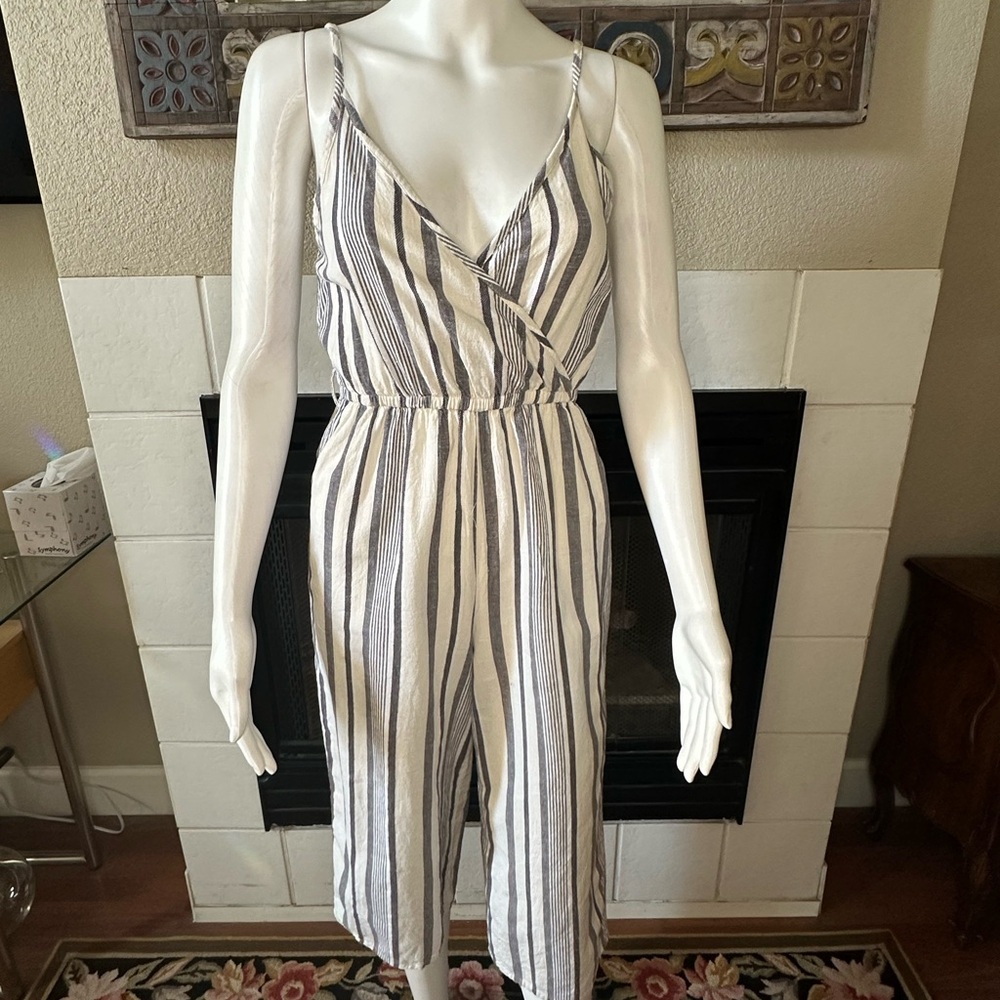 Derek Heart Blue and White Striped cotton blend Jumper